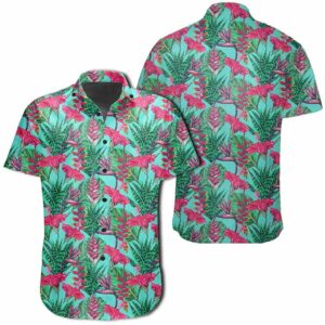Hawaiian Shirt - Tropical Strelitzia Blue Hawaiian Shirts  - Thelegend59
