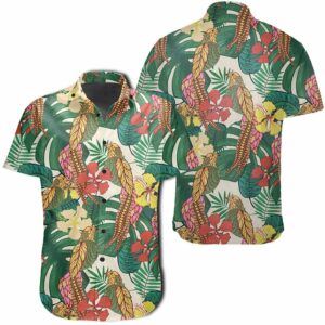 Hawaiian Shirt Tropical Leaves Flowers And Birds Floral Jungle Hawaiian Shirts  - Thelegend59