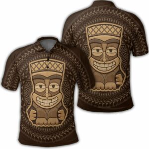 Hawaiian Tiki Polo Hawaiian Shirts  - Thelegend59
