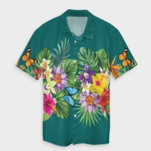 Hawaiian Tropical Strelitzia Plumeria Orchids Hibiscus Hawaiian Shirt  - Thelegend59