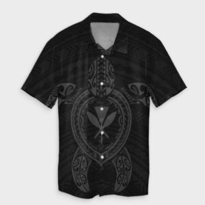 Hawaiian Turtle Kanaka Hawaiian Shirt - Gray  - Thelegend59