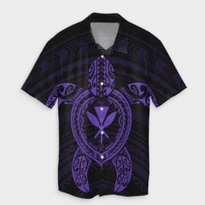 Hawaiian Turtle Kanaka Hawaiian Shirt - Purple  - Thelegend59