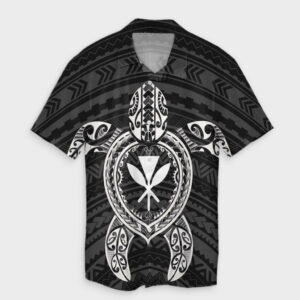 Hawaiian Turtle Kanaka Hawaiian Shirt - White  - Thelegend59