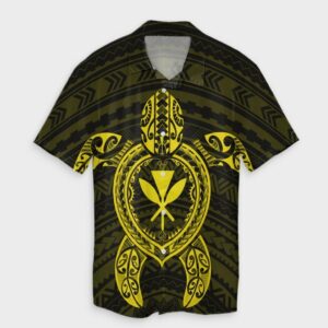 Hawaiian Turtle Kanaka Hawaiian Shirt - Yellow  - Thelegend59