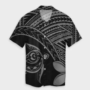 Hawaiian Turtle Plumeria Kakau Quilt Hawaiian Shirt Neo Gray  - Thelegend59
