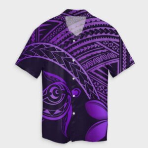 Hawaiian Turtle Plumeria Kakau Quilt Hawaiian Shirt Neo Purple  - Thelegend59