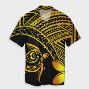 Hawaiian Turtle Plumeria Kakau Quilt Hawaiian Shirt Neo Yellow  - Thelegend59