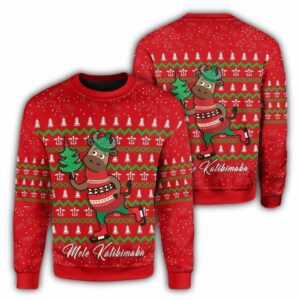 Hawaiian Turtle Red Christmas Sweater Personalized Custom Name  - Thelegend59