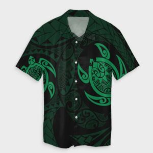 Hawaiian Two Turtle Hawaiian Shirt Green  - Thelegend59