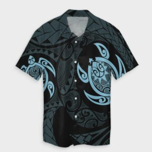 Hawaiian Two Turtle Hawaiian Shirt Pastel Blue  - Thelegend59