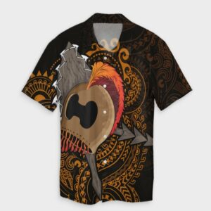 Hawaiian Warrior Helmet Kanaka Hawaiian Shirt  - Thelegend59