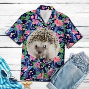 Hedgehogs Flower Colorful Amazing Design Hawaiian Shirt For Men Women  - Thelegend59
