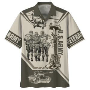 Helicopter And Soldiers Us Army Veteran Hawaiian Shirt - For Men And Women - Kids  - Thelegend59