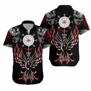 Helm Of Awe &Amp; Valknut Viking Hawaiian Aloha Hawaiian Shirtss  - Thelegend59