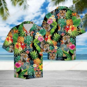 Hiding Tiger Colorful Nice Design Hawaiian Shirt For Men Women  - Thelegend59