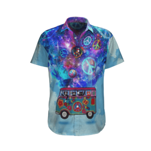 Hippie  Blue High Quality Unisex Hawaiian Shirt  - Thelegend59