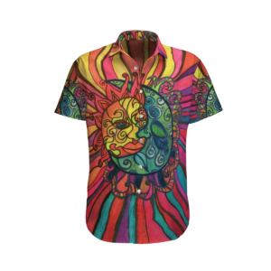 Hippie  Colorful Awesome Design Unisex Hawaiian Shirt  - Thelegend59