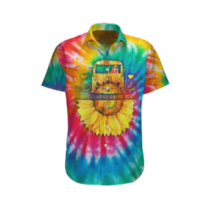 Hippie  Colorful Unique Design Unisex Hawaiian Shirt  - Thelegend59