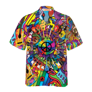 Hippie Guitars Hawaiian Shirt - For Men And Women - Kids  - Thelegend59