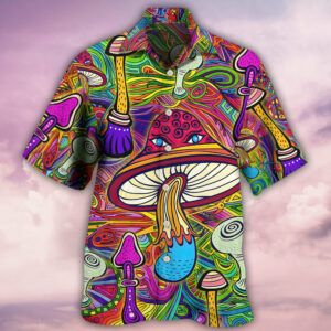 Hippie Mushroom Hypnotizing Hawaiian Shirt - For Men And Women - Kids  - Thelegend59