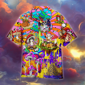 Hippie Mushroom Peace Life Hawaiian Shirt - For Men And Women - Kids  - Thelegend59