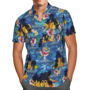 Hobartclass Destroyer Australian Navy Blue Nice Design Unisex Hawaiian Shirt  - Thelegend59
