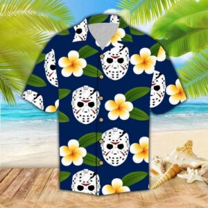 Hockey With Porcelain Flower Hawaiian Aloha Hawaiian Shirtss  - Thelegend59