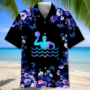 Hologram Flower Water Polo Hawaiian Shirts  - Thelegend59