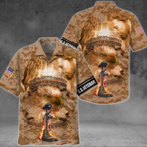 Honor The Fallen - Service U.S Veteran And Jesus Aloha Hawaiian Shirts - For Men And Women - Kids  - Thelegend59