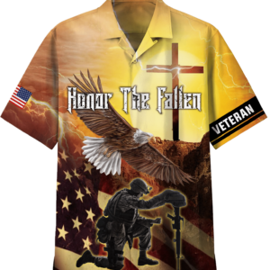Honor The Fallen Eagle Hawaiian Shirt - For Men And Women - Kids  - Thelegend59