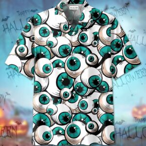Horror Blue Eyes Halloween Scary Hawaiian Aloha Hawaiian Shirtss  - Thelegend59