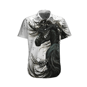 Horse White Awesome Design Unisex Hawaiian Shirt  - Thelegend59