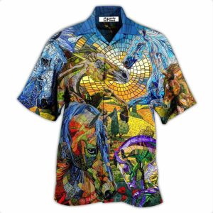 Horse Abstract Style - Hawaiian Shirt - For Men And Women - Kids  - Thelegend59