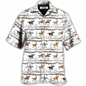 Horse Beautiful Jumping - Hawaiian Shirt - For Men And Women - Kids  - Thelegend59