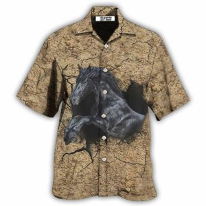 Horse Black Darkness - Hawaiian Shirt - For Men And Women - Kids  - Thelegend59