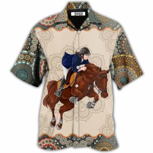 Horse Horseback Riding - Hawaiian Shirt - For Men And Women - Kids  - Thelegend59