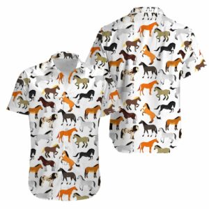 Horse Pattern Hawaiian Aloha Hawaiian Shirtss  - Thelegend59
