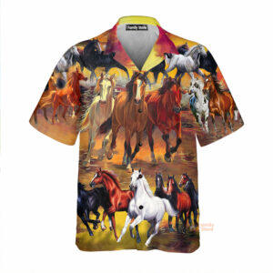 Horse Run Run - Hawaiian Shirt - For Men And Women - Kids  - Thelegend59