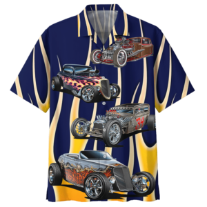 Hot Rod Blue High Quality Unisex Hawaiian Shirt  - Thelegend59