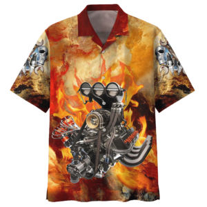 Hot Rod Red Nice Design Unisex Hawaiian Shirt  - Thelegend59