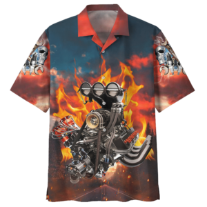 Hot Rod Red Unique Design Unisex Hawaiian Shirt  - Thelegend59