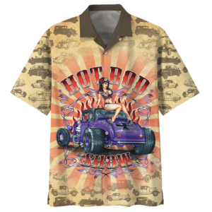 Hot Rod Tan Unique Design Unisex Hawaiian Shirt  - Thelegend59