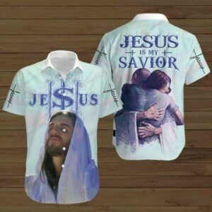 Hug From Lord Jesus My Savior Gift Easter Day Hawaiian Shirts  - Thelegend59