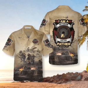 I Am A Veteran Like My Father Before Me Hawaiian Shirt - For Men And Women - Kids  - Thelegend59
