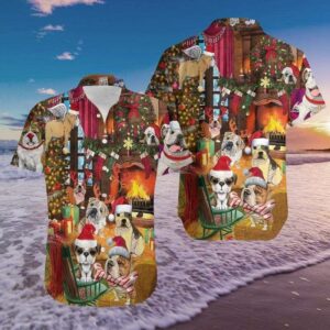 I Love Dog Merry Chirstmas Hawaiian Shirt For Men Women  - Thelegend59