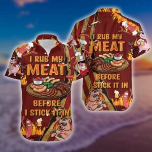 I Rub My Meat Aloha Hawaiian Shirt For Men Women  - Thelegend59