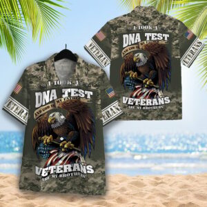 I Took A Dna Test God Is My Father Veterans Are My Brothers Hawaiian Shirt - For Men And Women - Kids  - Thelegend59