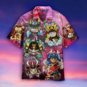 I Will Become A Samurai Cats Hawaiian Shirt For Men Women  - Thelegend59