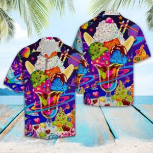 Ice Cream Planet Colorful Awesome Design Hawaiian Shirt For Men Women  - Thelegend59