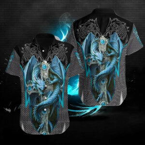 Ice Gothic Dragon Hawaiian Shirt For Men Women  - Thelegend59